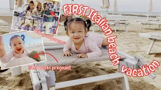 Family Vacation: Our Baby's Cute Reaction First Time at the Beach & Swimming in the Sea (Aisha Ba)