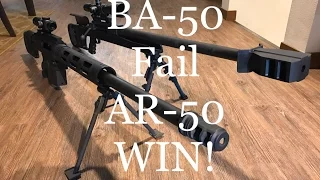 " Box-store bought" 50 CAL SHOOTOUT!!! Armalite AR-50 Vs. Bushmaster BA-50 (BA-50 FAIL!!!)