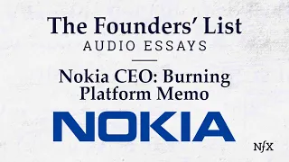 The Founders' List: Nokia's CEO 'Burning Platform' Memo