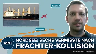 FRACHTER-KOLLISION AUF DER NORDSEE: Sechs Menschen vermisst berichtet Havariekommando | EILMELDUNG