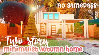 No Gamepass 2 Story Minimalist Autumn Family Roleplay Home Speedbuild and Tour - iTapixca Builds