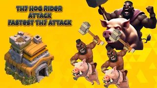 BEST TH7 ATTACK STRATEGY WITH HOG RIDER IN 2024 - CLASH OF CLANS