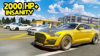 I brought my 2000HP+ Mustang GT500 to the 10 Car Drag Race! - Assetto Corsa Driving Mod