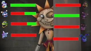 [SFM FNaF] Top 10 SECURITY BREACH vs FIGHT Animations WITH Healthbars