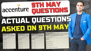 🔥Accenture 9th May 2024 Actual Questions | Accenture Reasoning Questions 🔥🔥