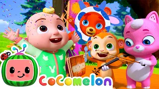 How the Pink Cat Plays the Fiddle | CoComelon Animal Time - Learning with Animals | Nursery Rhymes