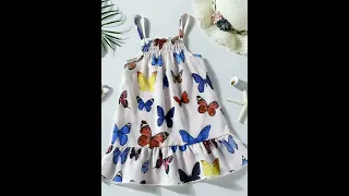 Beautiful Butterfly print frocks for baby girls