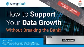 StorageCraft OneXafe Technical Webinar