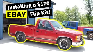 Installing $170 EBAY Flip Kit on Clifford! | 88-98 C1500 4/6 Drop