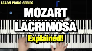 HOW TO PLAY - MOZART - LACRIMOSA (PIANO TUTORIAL LESSON) (THALBERG)