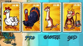 PVZ 2 - Monkey Zombie VS Chicken Zombie VS Ice Weasel VS Zombie Turkey - PvZ 2  Battlez