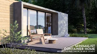 Minimalist Container Home | Amazing 340 sqft Tiny House with Spacious Layout