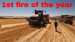 Combine Harvester Fire (Part 2) - First fire