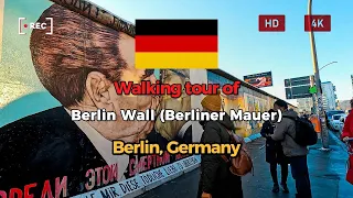 Berlin, Germany 🇩🇪 | Walking tour of Berlin Wall | 4k 60fps