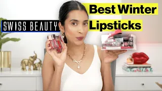 💄🫦Best Winter Lipsticks You Must Try Ft Swiss Beauty | Top Selling  Shades For Indian Skin Tone