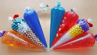 Making Crunchy Slime with Piping Bags #134