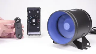 TerraBloom 6" EC Inline Duct Fan With Wireless Speed Controller. Sound Output Test. ECMF-150-R(-B)