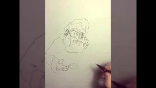 Drawing badass Santa Claus