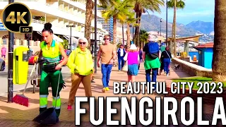 FUENGIROLA 🇪🇦 Beautiful Promenade Winter 2023 Costa del Sol Spain Walking Tour 4K