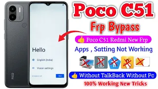 Poco C51 FRP Bypass Android 13 | New Solution | Poco C51 Google Account Bypass Without Pc | 2024 New