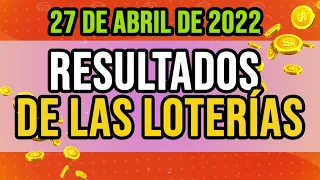 🔴 RESULTADOS de las loterías del MIÉRCOLES 27 de abril