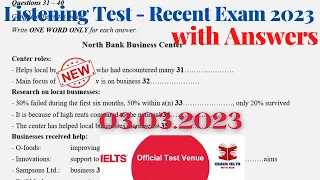 IELTS Listening Actual Test 2023 with Answers | 03.03.2023