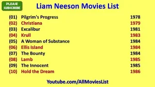 Liam Neeson Movies List