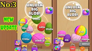 Blob Merge 3D | Unlock big blob ( 64Qa..............64Qi ) 2048 ball in blob merge 3d new update #3