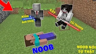 DÙNG THANH KIẾM ÁNH SÁNG TỐI THƯỢNG LÀM CHO NOOB NÓI SỰ THẬT TRONG MCPE | Thử Thách SlenderMan