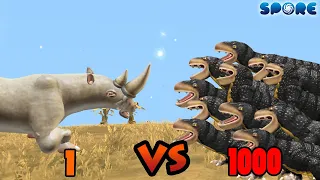 1 Rhino vs 1000 Monitor Lizard | Beast War [S2E5] | SPORE