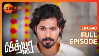 Vidhya No 1 - Full Ep - 648 - Vidhya, Sanjay, Vedavalli - Zee Tamil