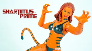 Marvel Legends Tigra 2021 Avengers Retro Card Vintage Collection Comic Hasbro Action Figure Review