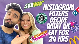 INSTAGRAM FILTERS DECIDE WHAT WE EAT FOR 24hrs | ft unnati | Mr.MNV |