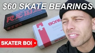 $15 SKATEBOARD BEARINGS vs $60 SKATEBOARD BEARINGS