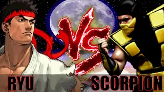 Mugen - MK vs. SF online - Ryu vs. Scorpion