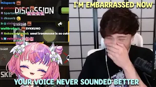 Sykkuno Gets Embarrassed After Getting Party Voice (HIGH PITCHED VOICE)