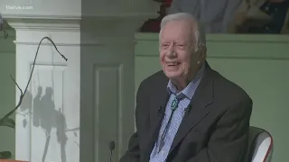 Jimmy Carter returns to teach his Sunday School class