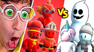 Juego de COLORES 🌈 por Equipos!! (🔴 Rojo vs Blanco ⛄) - Stumble Guys TEKENDO