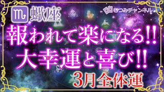 ♏蠍座3月運勢🌈✨頑張りました！！バランスを取りやっと得られる大幸運🌼✨