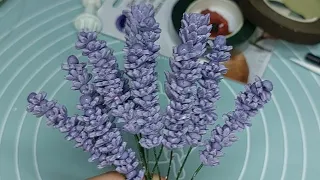 Easy gumpaste lavender tutorial ||How to make edible lavender