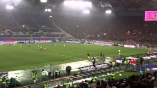 Lazio fans during totti substitution