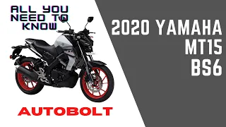 2020 Yamaha MT 15 BS6 Price, Mileage, Specifications, Features,  Color & Top Speed | AUTOBOLT