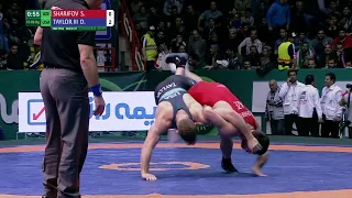 DAVID TAYLOR (USA) df. S. SHARIFOV (AZE) by TF, 12-2 // Round 3 FS - 86 kg