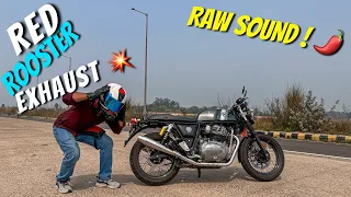 Red Rooster Exhaust on The Mighty Royal Enfield GT650 💥💀 Ultimate Sound ! 😱