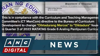 DepEd confirms directive to remove 'Marcos' from 'Marcos dictatorship' term in new curriculum | ANC