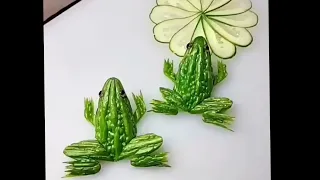 How to Make Frog from Bitter Gourd // Making frog fro bitter grourd // arting frog , Arting EXample