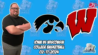 Iowa vs Wisconsin 2/17/24 Free College Basketball Picks and Predictions  | NCAA Tips