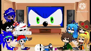 The GLITCH GANG reacts to: who would canonically win Sonic Vs Fox