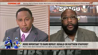 Swagu gets FRUSTRATED with Stephen A. during a Rams debate 🤣 | First Take