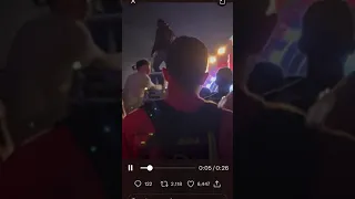 A young man trying to help stop the show at Astroworld, the show continued..